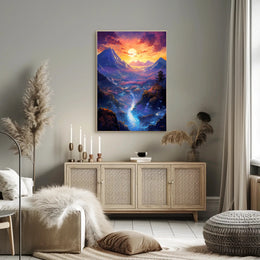 Enchanted Valley At Sunset Poster