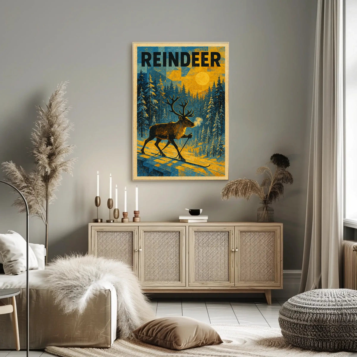 Reindeer In Winter Wonderland Poster