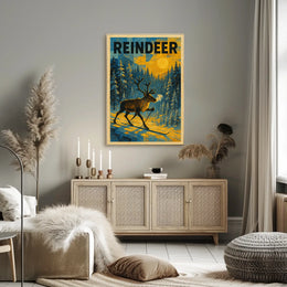 Reindeer In Winter Wonderland Poster