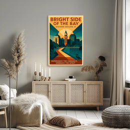 Oakland Cityscape Modern Vintage Travel Poster Art