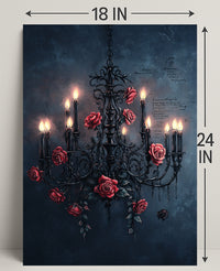 Chandelier Of Roses Poster