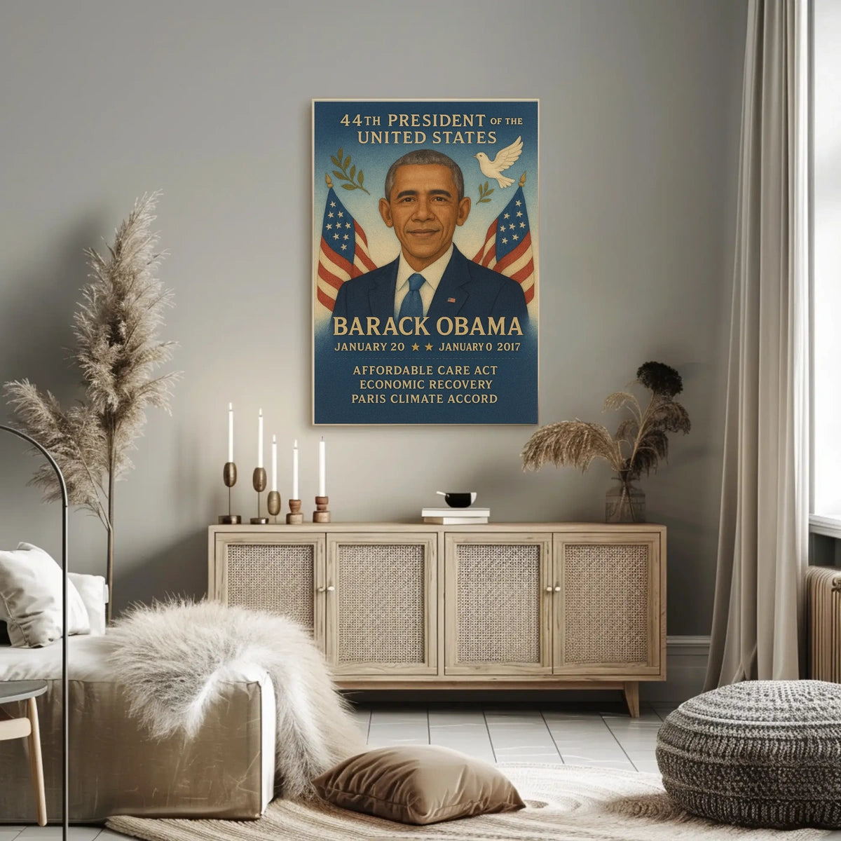 Obama Presidency Commemorative Art Historical or Presidential Poster