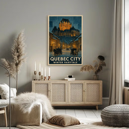 Quebec City Winter Fairytale Poster