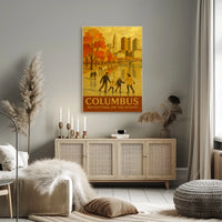 Columbus Reflections On The Scioto Poster