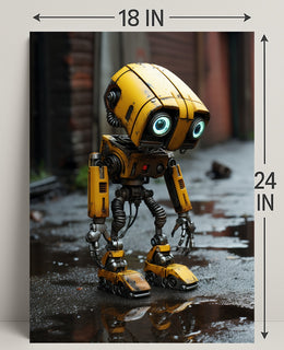 The Curious Yellow Robot Poster PosterGoat
