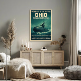 Guardians of the Depths: Ohio Nuclear Submarine Poster PosterGoat
