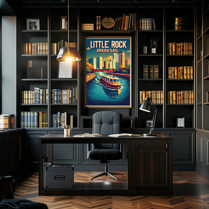 Little Rock Arkansas Vintage Poster