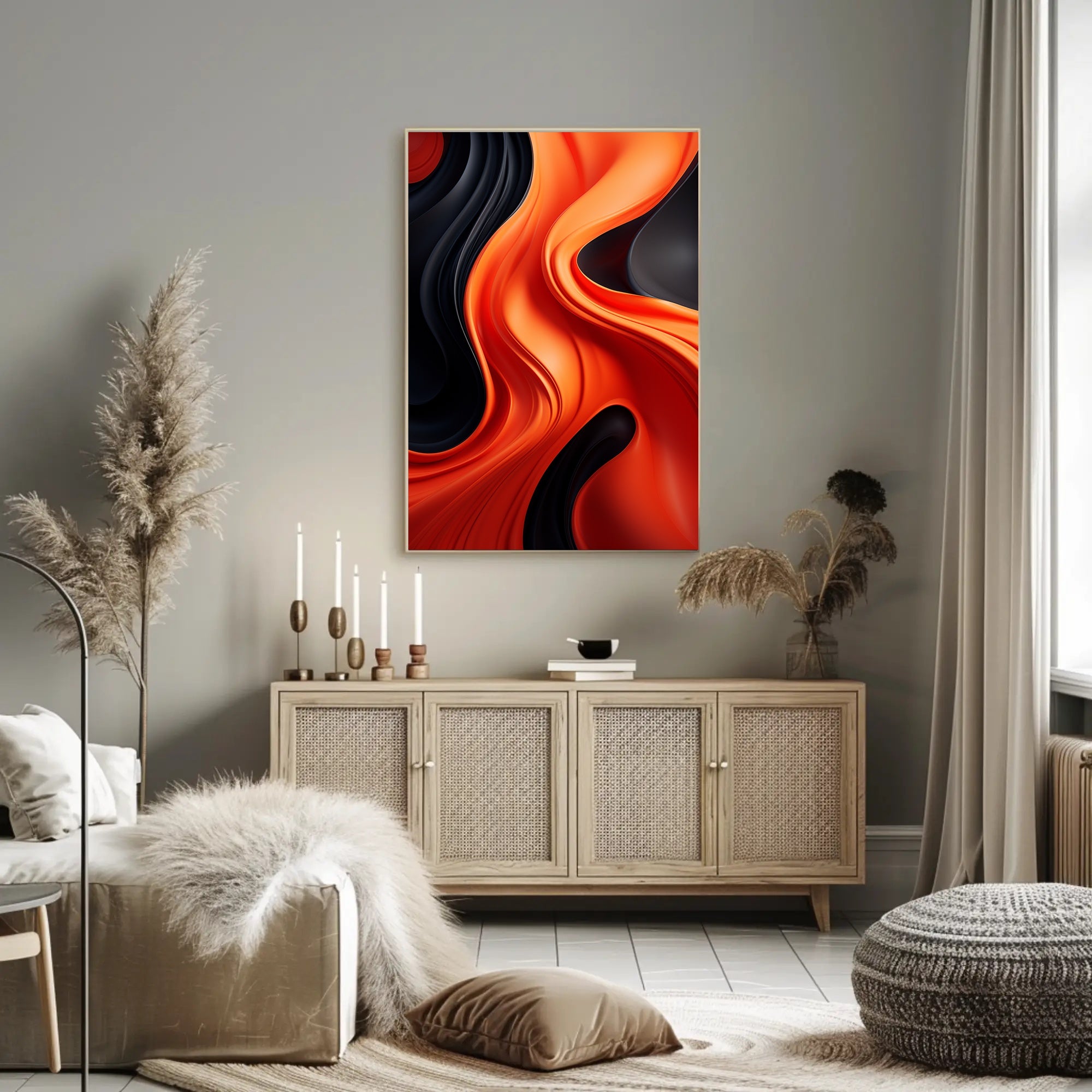 Abstract Waves Of Color Abstract Poster