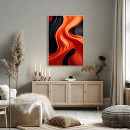 Abstract Waves Of Color Abstract Poster