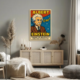 Einstein Relativity Vintage Science Decor Aesthetic Nostalgia Educational Wall Art Curious Minds Poster