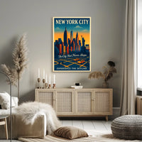 New York City Skyline Poster Iconic Cityscape Art For Home