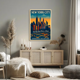 New York City Skyline Poster Iconic Cityscape Art For Home