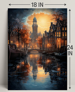 Enchanted Evening In Amsterdam Poster