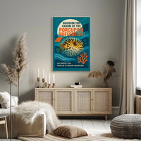 Discover the Charm of the Porcupine Pufferfish Poster