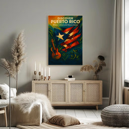 Discover Puerto Rico's Vibrant Culture and Nature Travel Poster