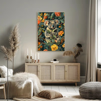 Koala in Bloom Wall Art Print