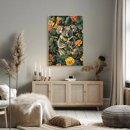 Koala in Bloom Wall Art Print