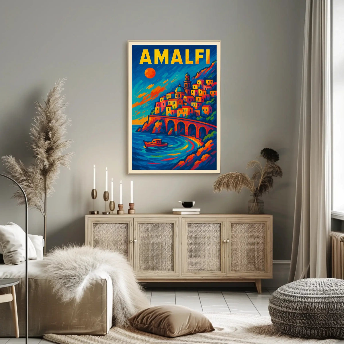 Amalfi Coast Vibrance Poster