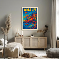 Amalfi Coast Vibrance Poster