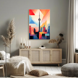 Toronto Modern Skyline Artistic Travel Poster