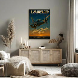 A-26 Invader Vintage Aviation WWII Poster