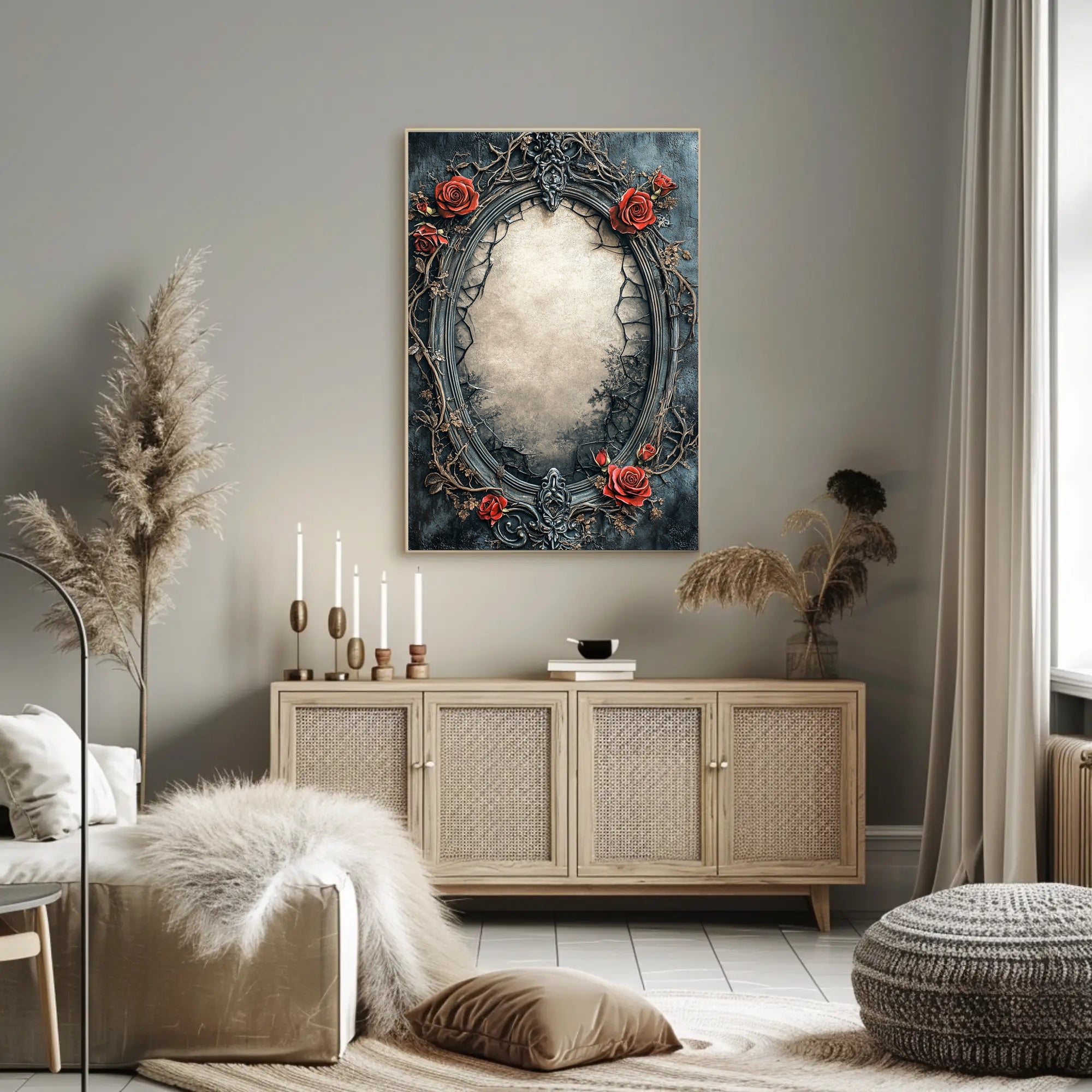 Ornate Floral Frame Poster