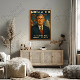 George W. Bush Vintage Presidential Art Poster