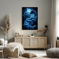 Mystical Dragon Celestial Fantasy Art Poster