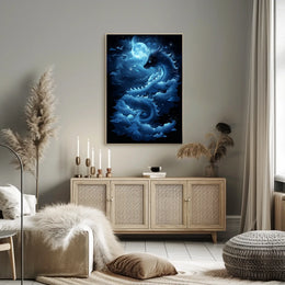 Mystical Dragon Celestial Fantasy Art Poster