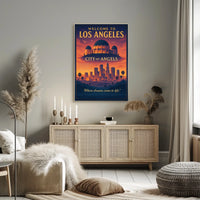 Los Angeles Dreams Vintage Travel Poster Art