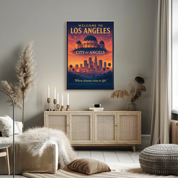 Los Angeles Dreams Vintage Travel Poster Art
