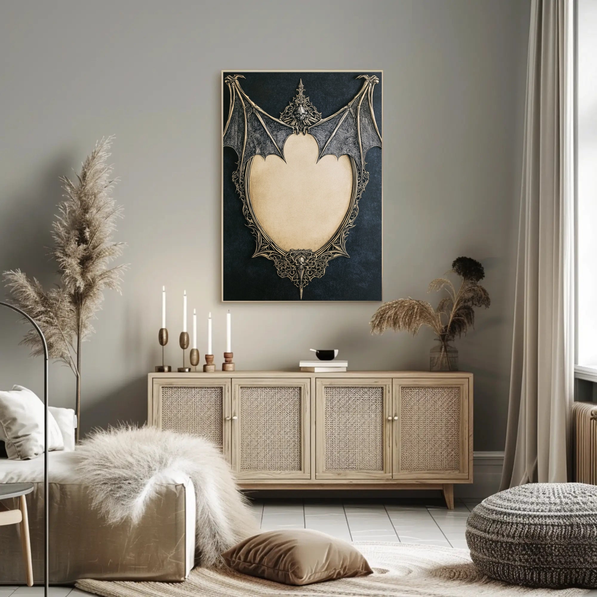 Gothic Bat Frame Poster