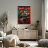Alaskan Wilderness Rustic Vintage Art Poster