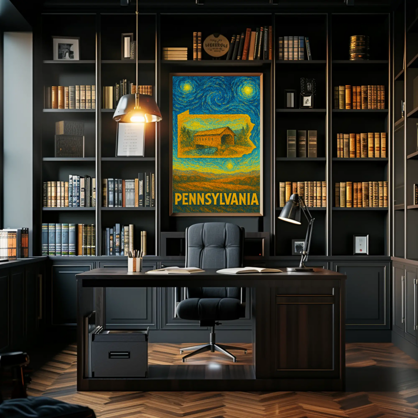 Pennsylvania Starry Night Poster