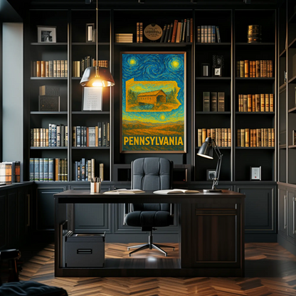 Pennsylvania Starry Night Poster