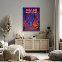 Miami Tropical Christmas Poster