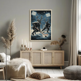 Deer on Ice Poster