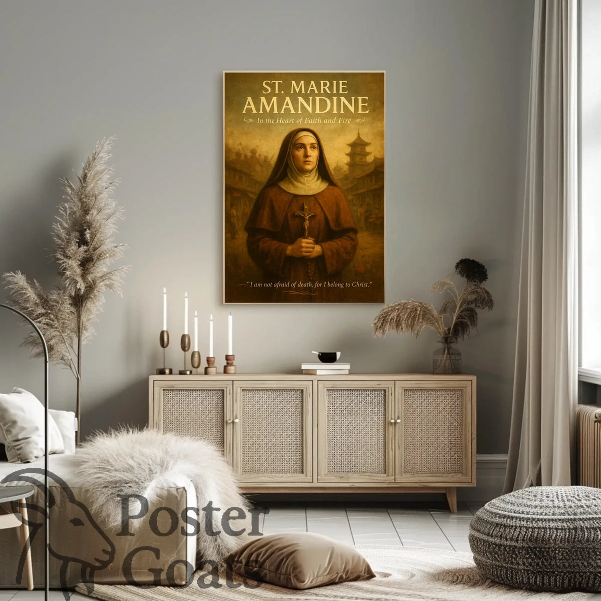 Inspirational Nun Vintage Art Cultural or Heritage Poster