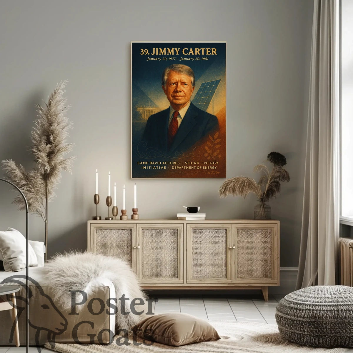Jimmy Carter Historical Presidency Vintage Poster