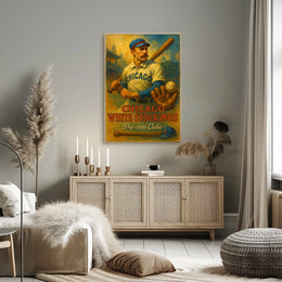 Chicago White Stockings Vintage Baseball Poster Cubs Fans