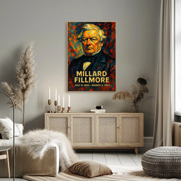 Millard Fillmore 13th President of the United States Glitch Hop Art Poster