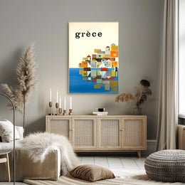 Grèce A Vibrant Reflection Poster