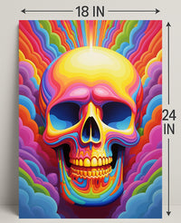 Vivid Skull Illusion Poster PosterGoat