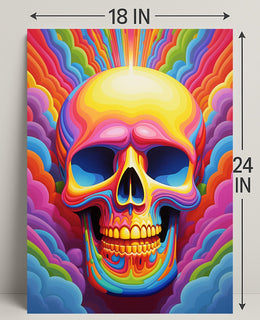Vivid Skull Illusion Poster PosterGoat