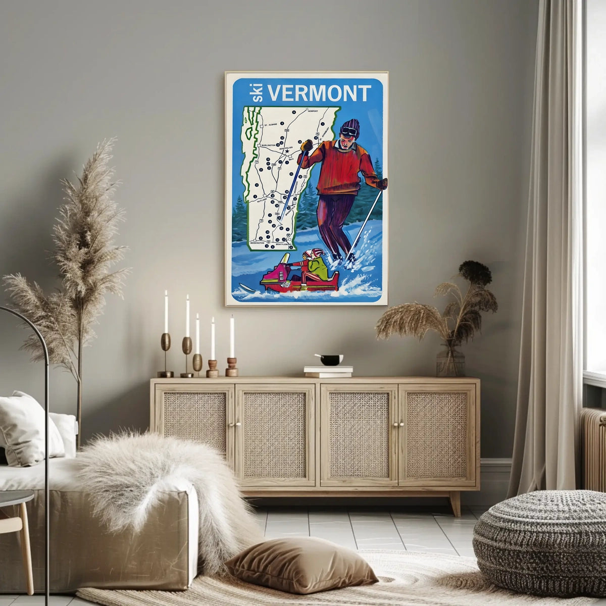 Ski Vermont Adventure Poster