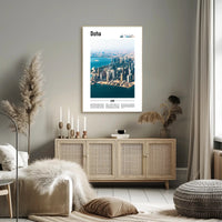 Doha Cityscape Vibrance: Modern Architecture and Culture Urban or Cityscape Poster PosterGoat