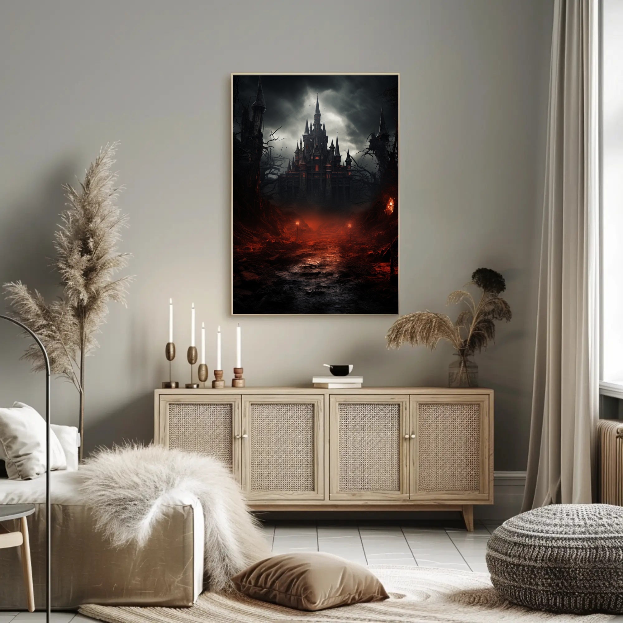 Gothic Castle At Dusk Poster PosterGoat