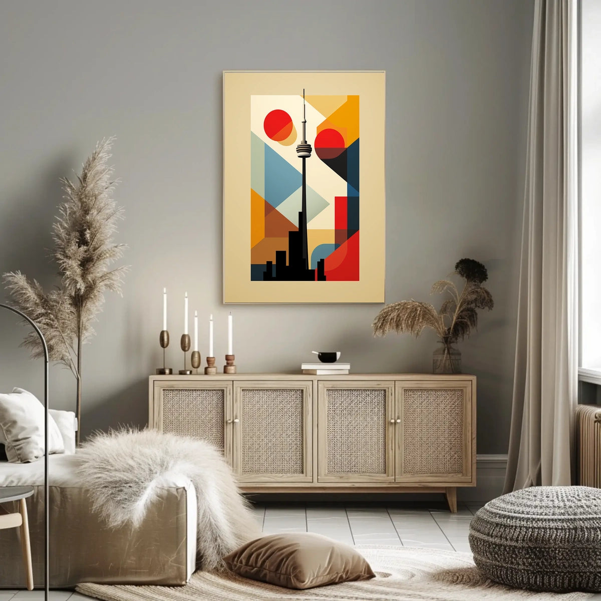 Toronto Skyline Modern Art Travel Poster