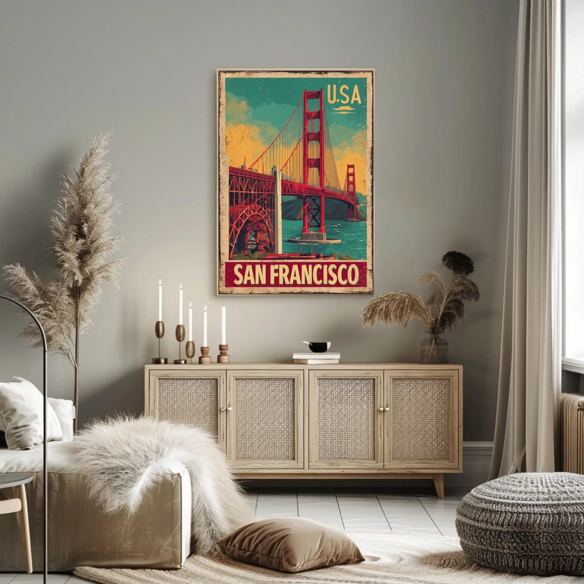 San Francisco Vintage Travel Poster