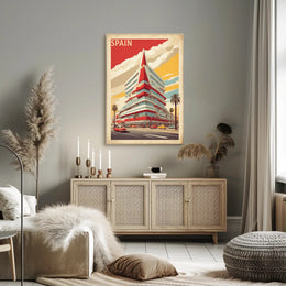 Modern Spain Architecture Travel Poster